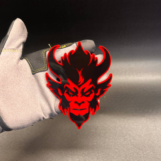 Aggressive Monkey King Demon car fender emblem for unique custom car look