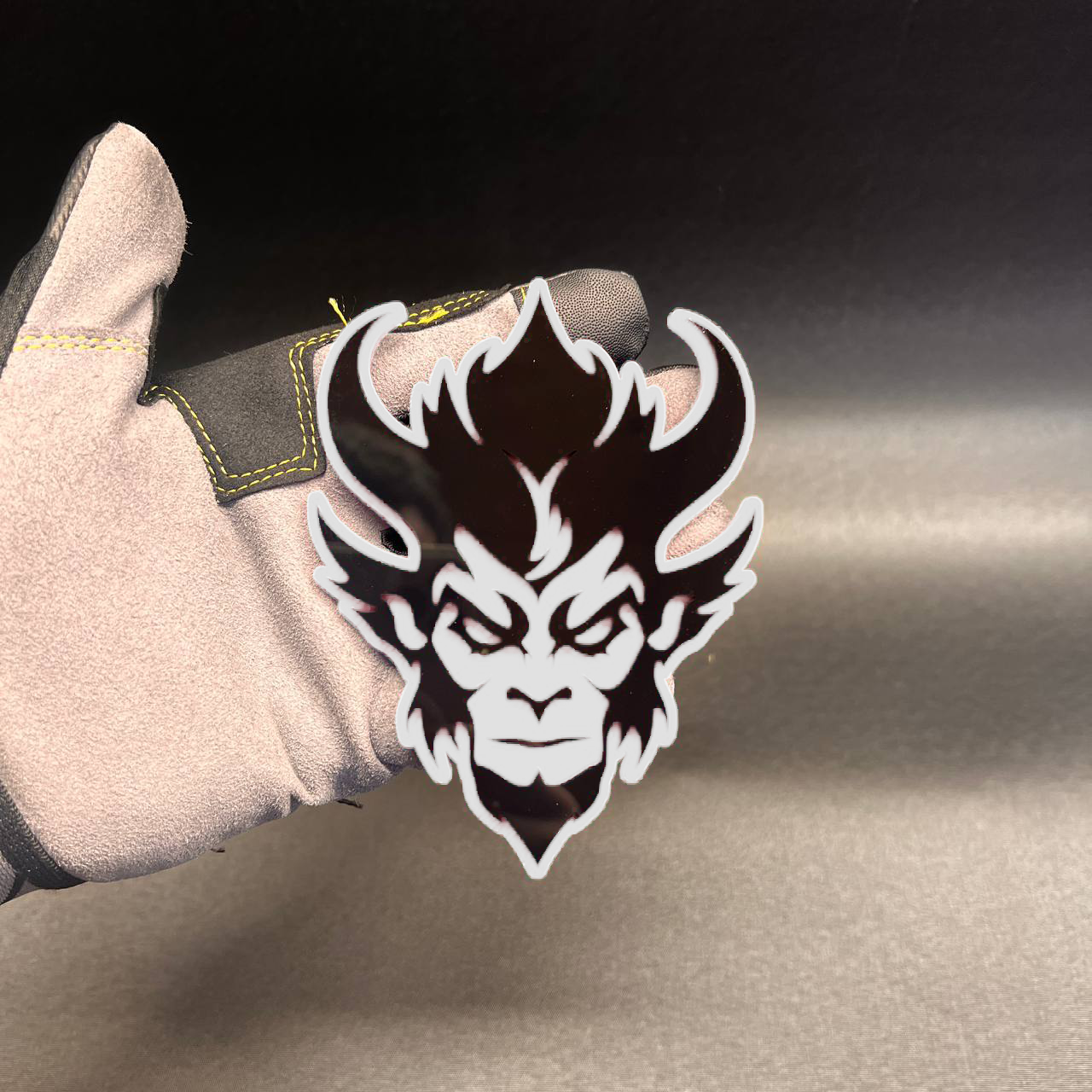 Monkey King inspired demon car badge for exterior vehicle styling and personalization