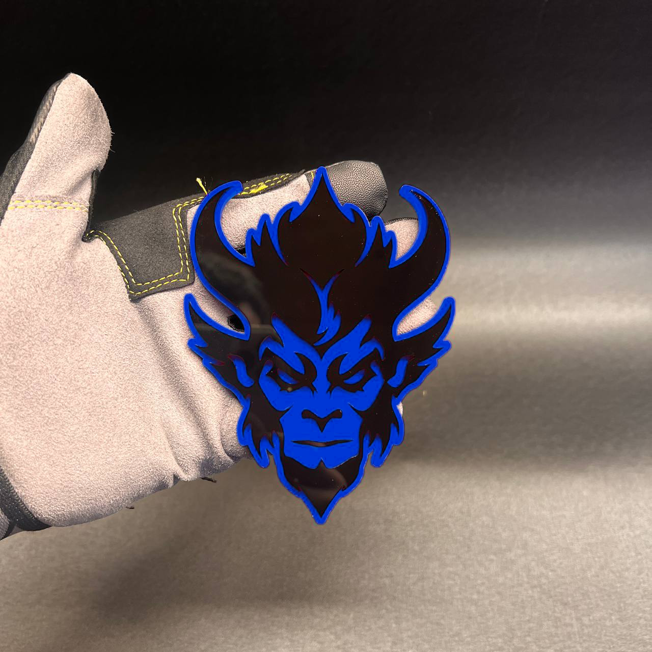 Evil Monkey King Demon face car emblem for fender or tailgate decoration