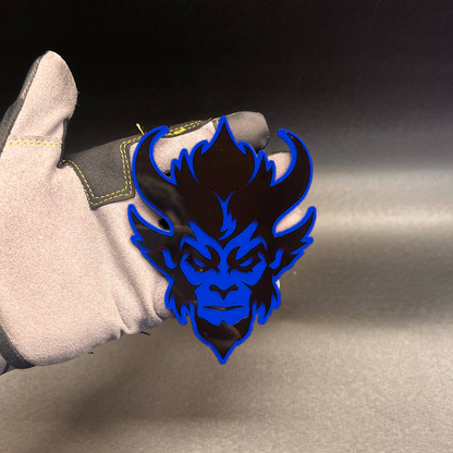 Evil Monkey King Demon face car emblem for fender or tailgate decoration