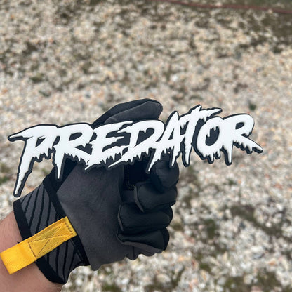 dripping text emblem for hood truck bold color design
