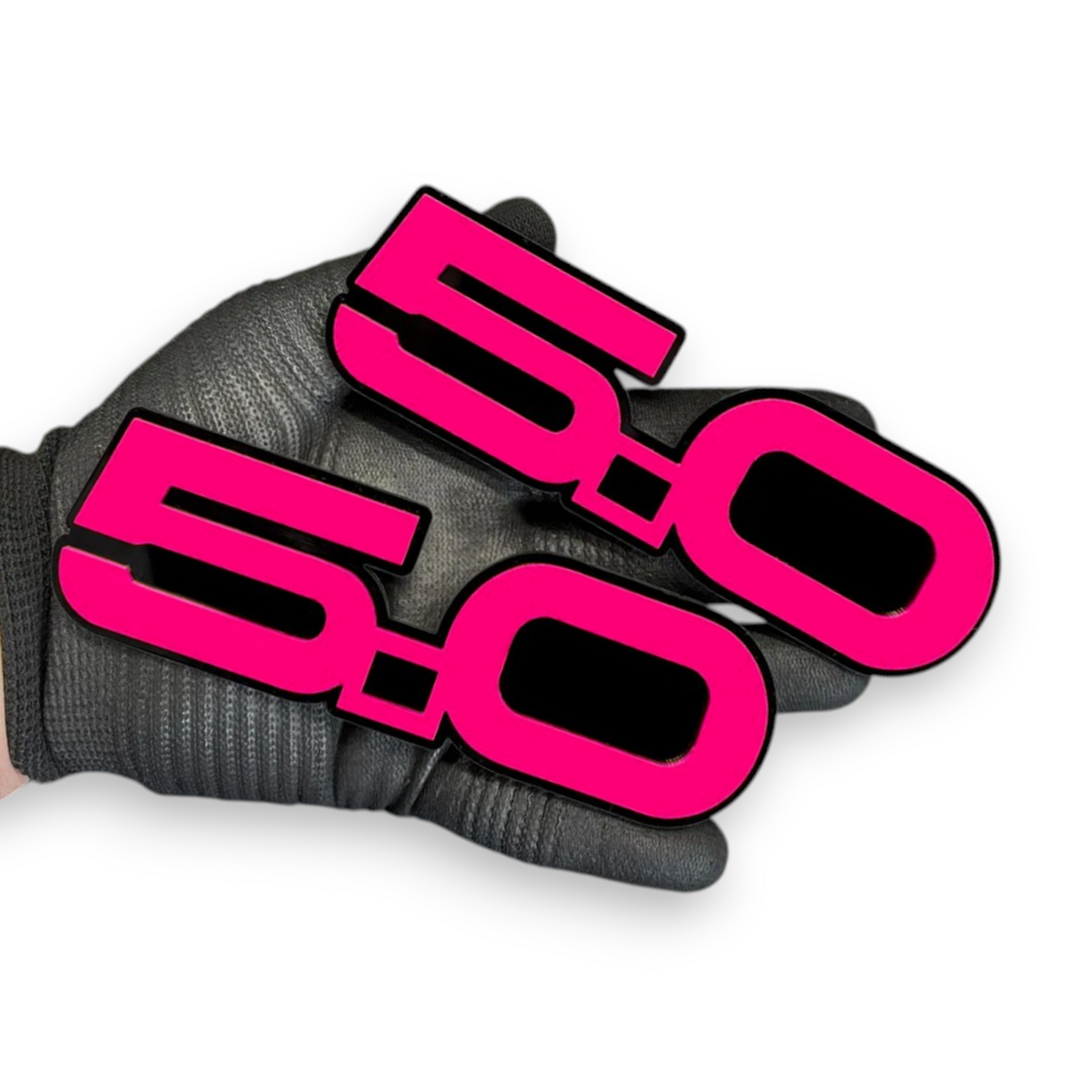 green 5.0 badge installed on ford f250 f350 heavy duty truck