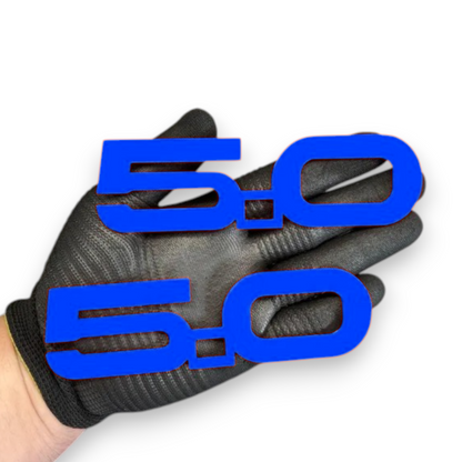5.0 hood decal on gmc sierra truck performance styling