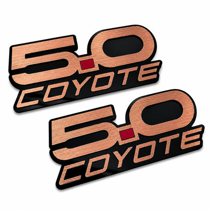 Ford Coyote 5.0 V8 Mustang fender badge exterior emblem