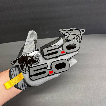 Mustang GT 5.0 Coyote wolf logo badge dual layer acrylic emblem for Ford Mustang performance cars