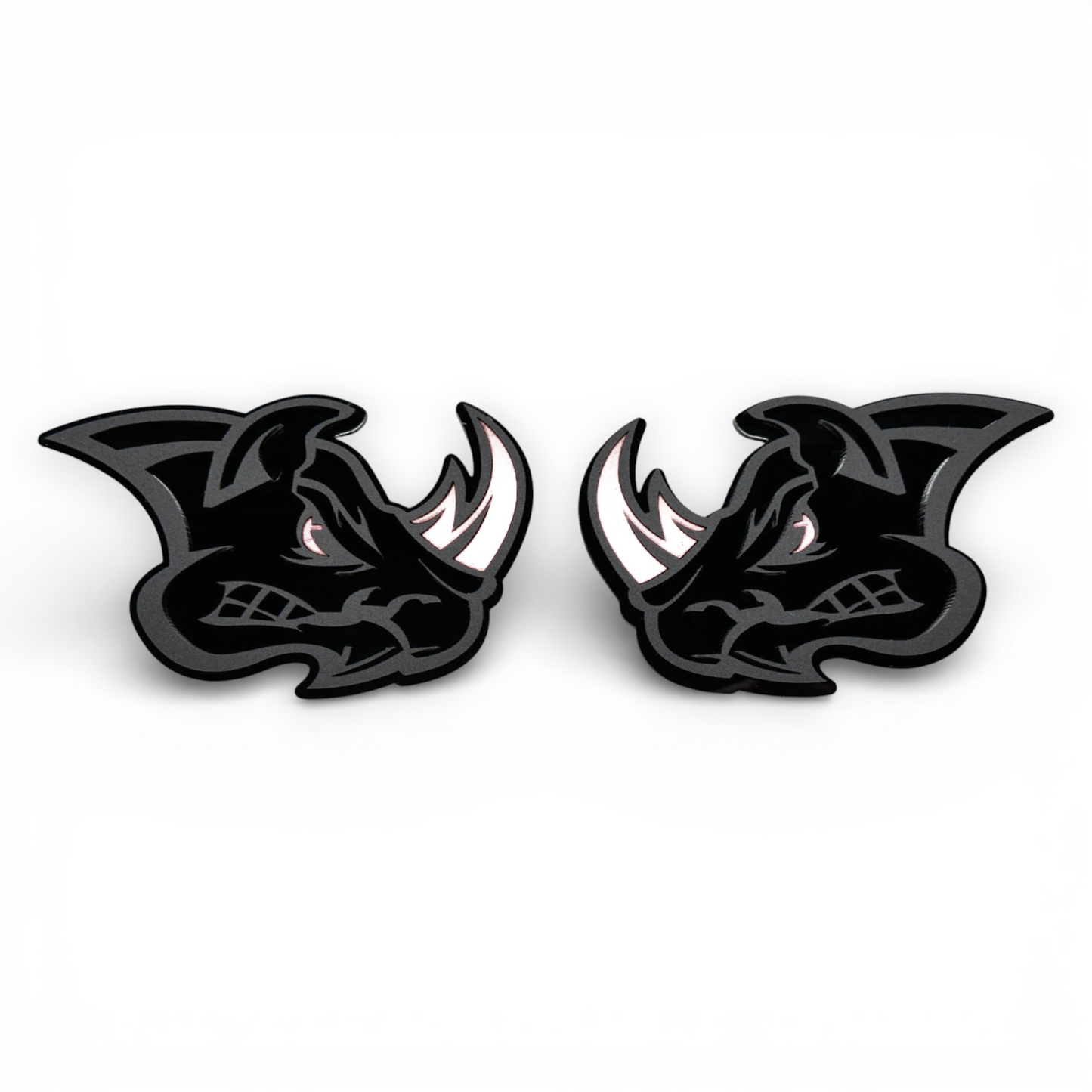 Fender Angry Rhino Car Emblem Horn - Red Eye  Sport Offroad SUV Badge