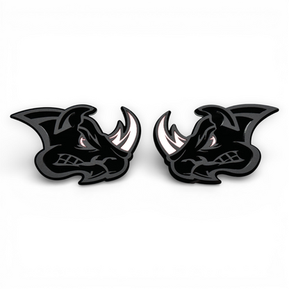 Fender Angry Rhino Car Emblem Horn - Red Eye  Sport Offroad SUV Badge