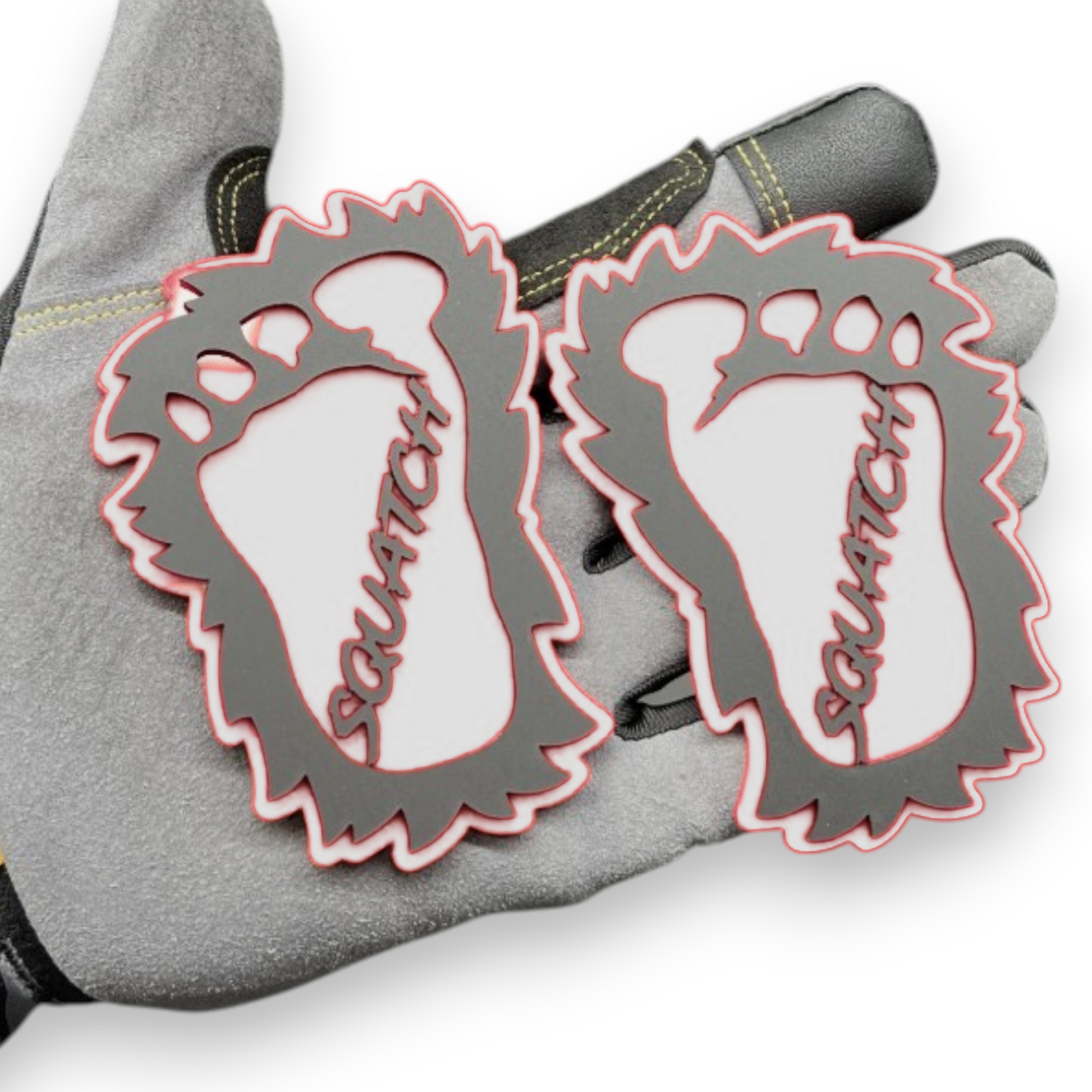 footprint badge on Dodge RAM truck custom build