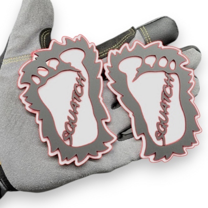 footprint badge on Dodge RAM truck custom build