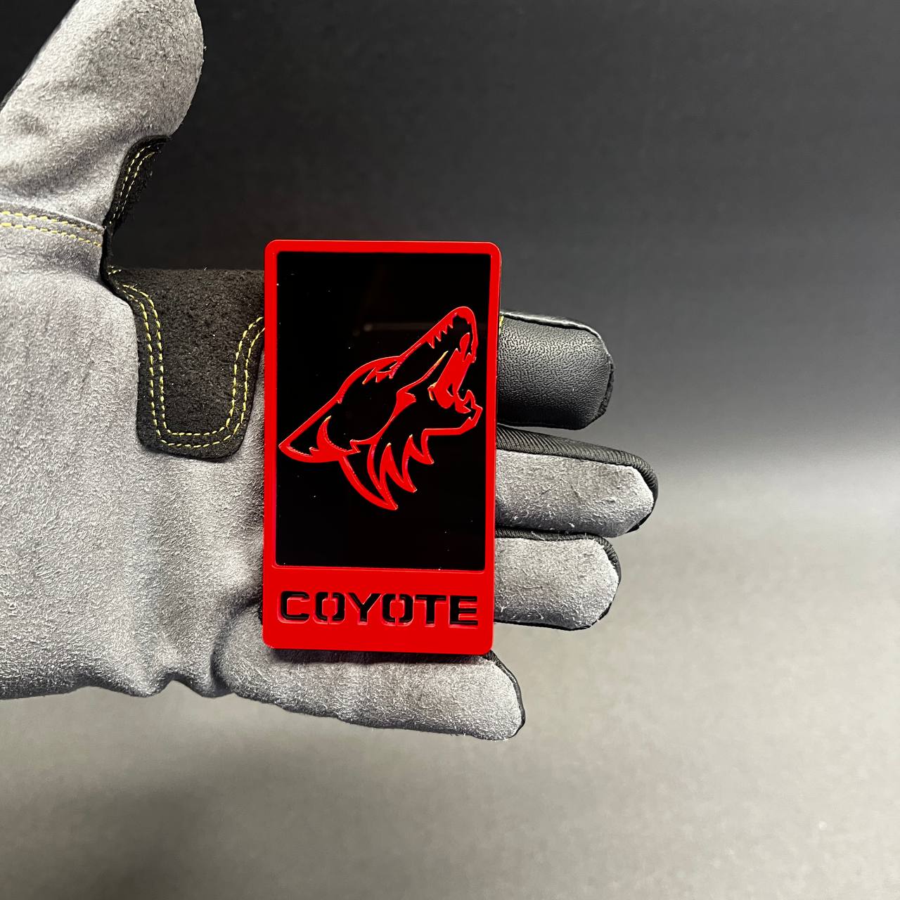 Red black coyote hood badge for RAM 1500 performance truck decal