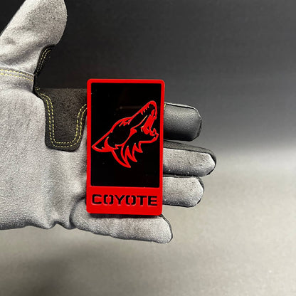 Red black coyote hood badge for RAM 1500 performance truck decal