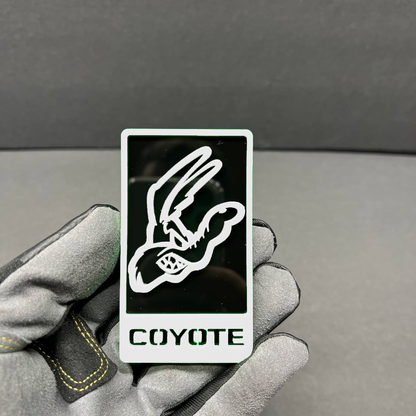 Red black coyote hood badge for RAM 1500 performance truck decal