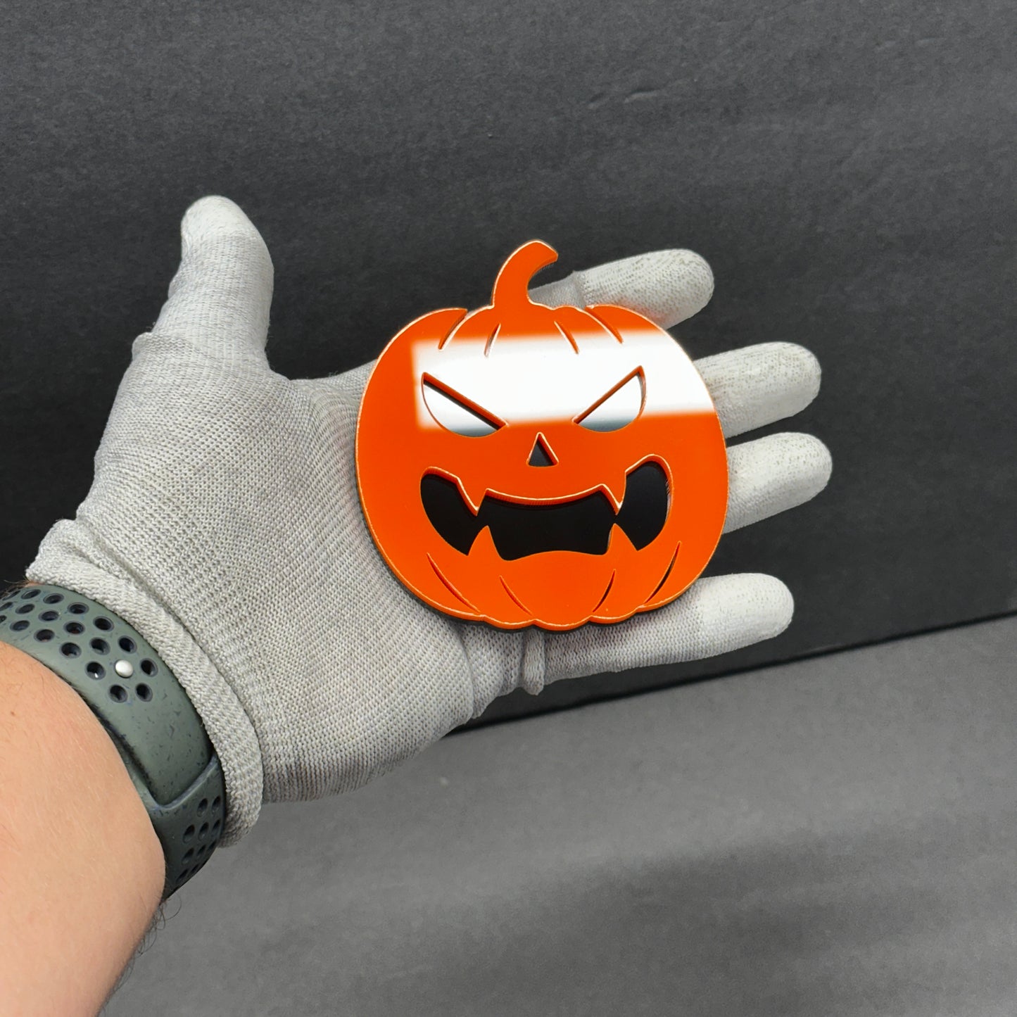 Pumpkin truck emblem orange and black automotive decal for seasonal styling