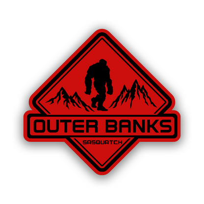 Durable automotive Outer Banks Sasquatch emblem with personalized color choice.