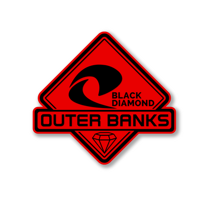Precision laser engraved Outer Banks Black Diamond badge handcrafted for automotive enthusiasts.