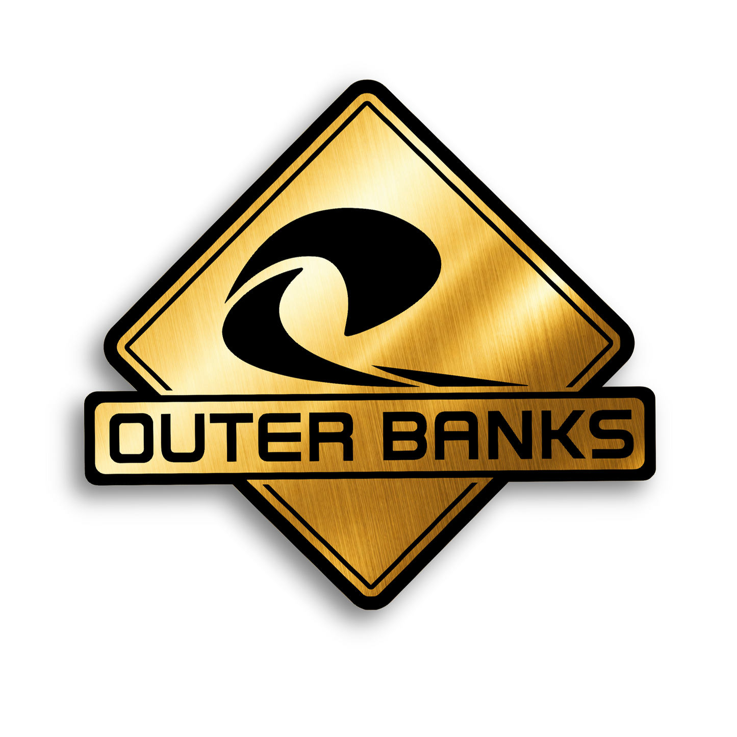 Personalized Outer Banks Surf Big Wave exterior emblem for off-road vehicles.