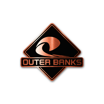 Outer Banks ocean wave auto badge for custom vehicle exterior styling