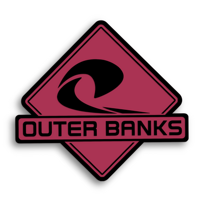 Outer Banks Surf Big Wave custom color emblem for Bronco, truck, SUV, or car.