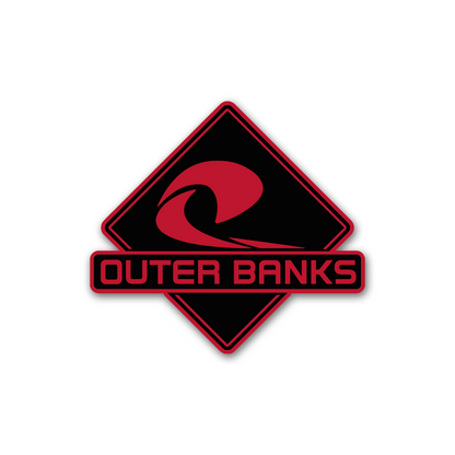 Laser engraved Outer Banks wave badge for car truck or SUV exterior