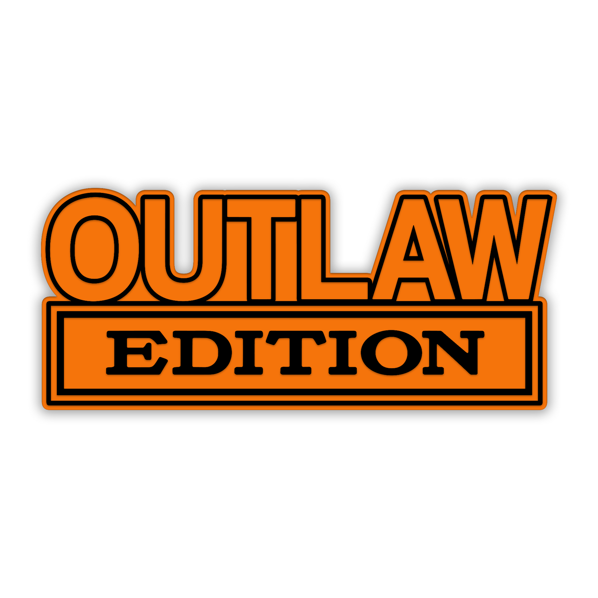 Custom Outlaw Edition engraved auto emblem for cars and trucks