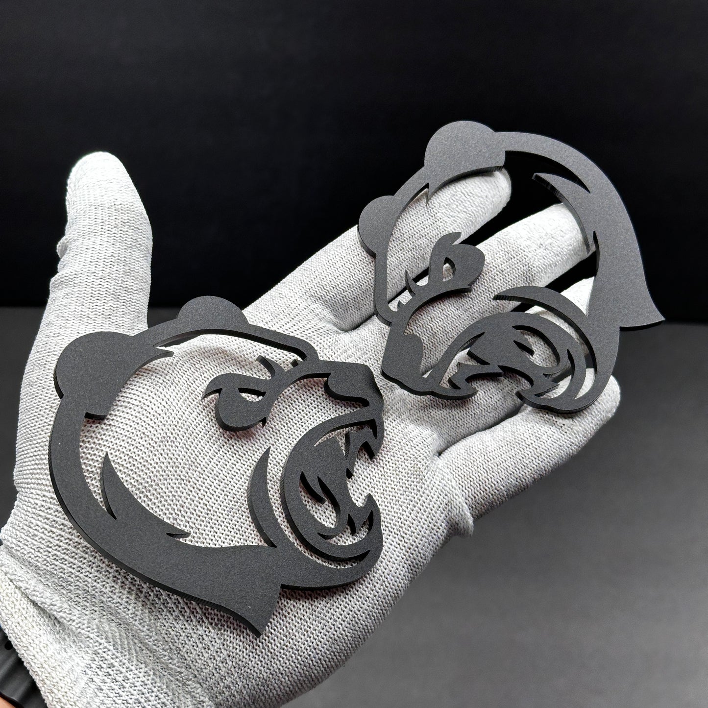 Aggressive Panda car truck side emblem pair for aftermarket exterior styling