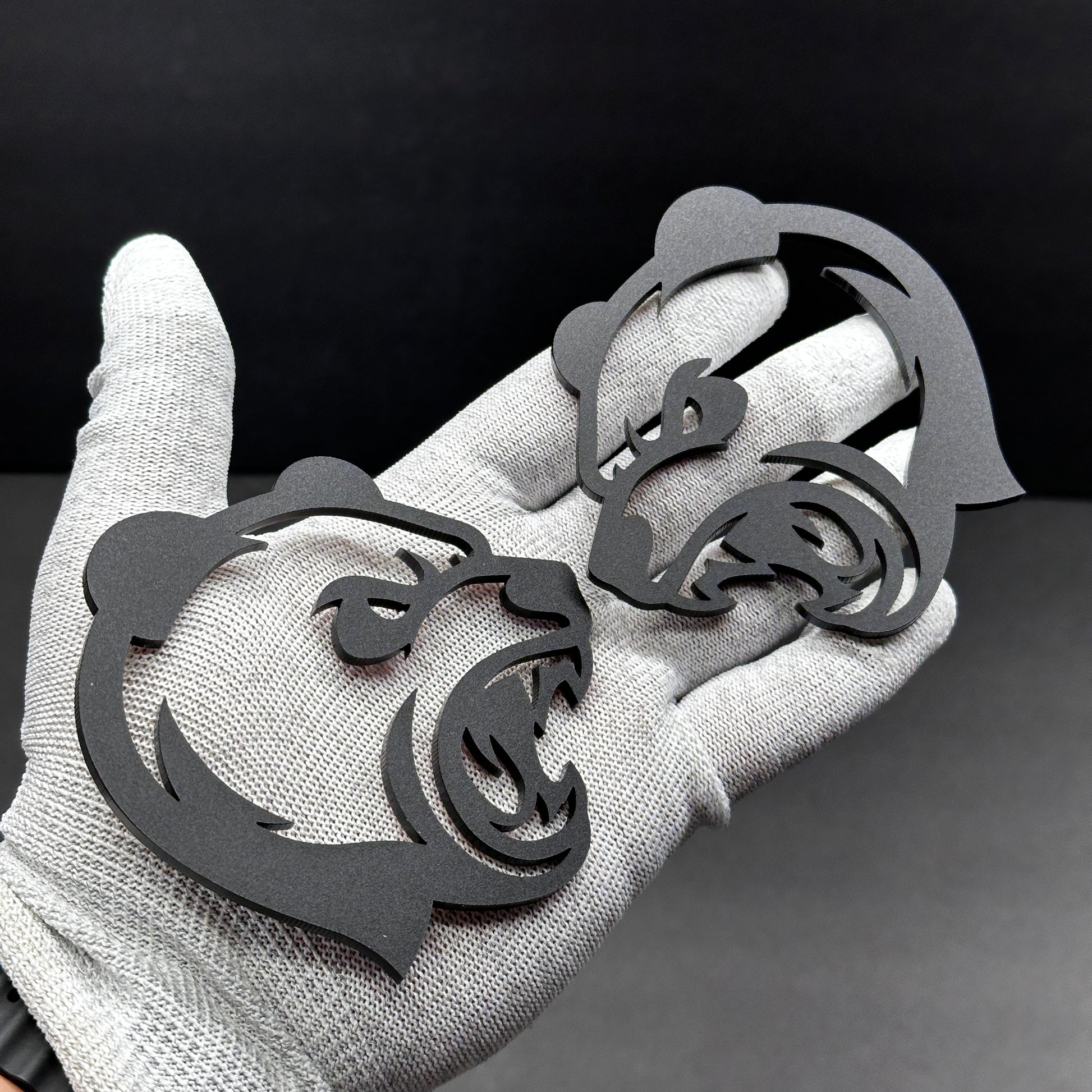 Aggressive Panda car truck side emblem pair for aftermarket exterior styling