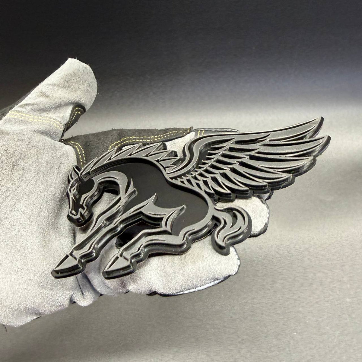 Winged Pegasus horse fender badge fits Ford Bronco custom exterior accessory