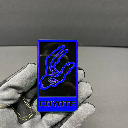 Aggressive coyote fender emblem for Silverado 1500 truck custom badge