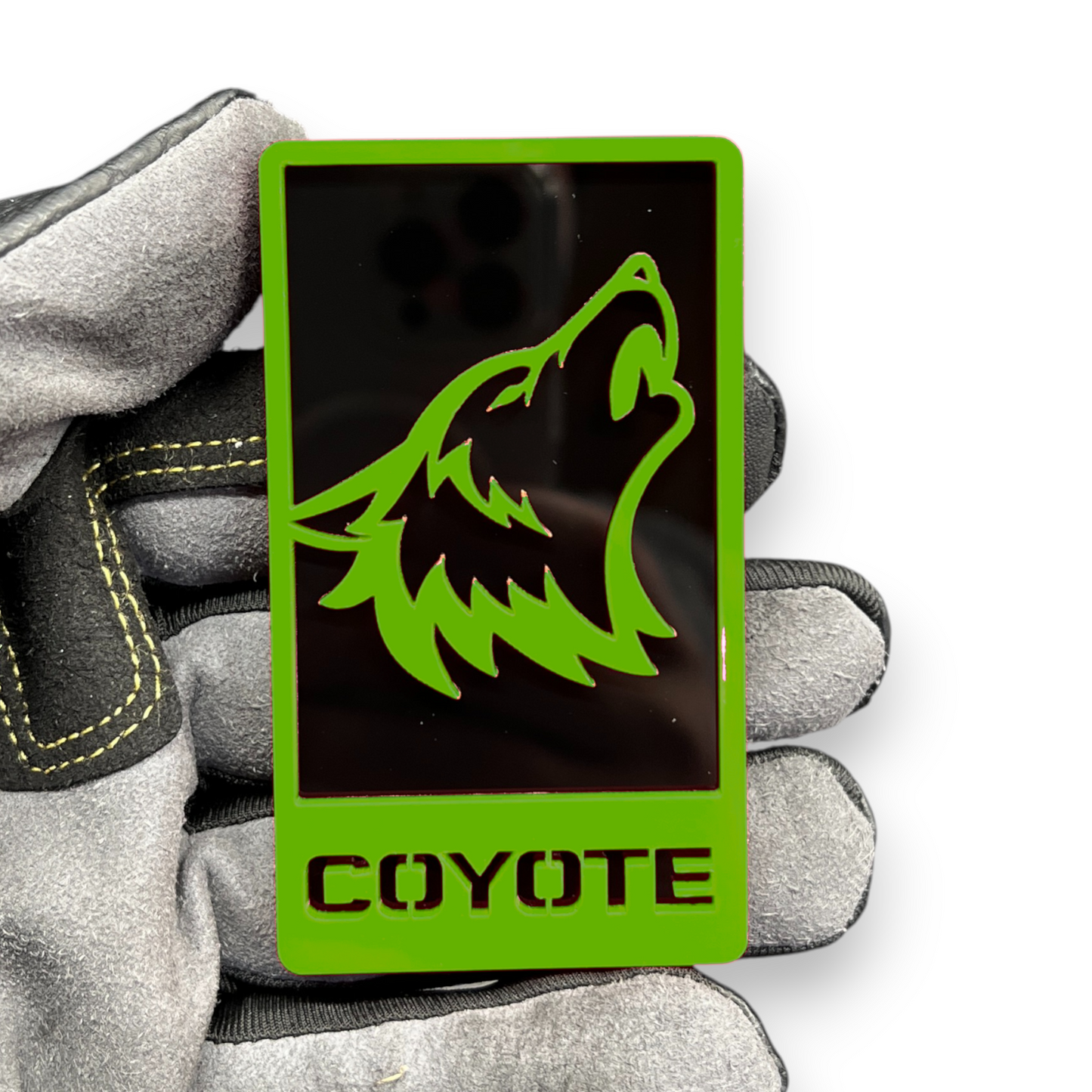 Aggressive coyote fender emblem for Silverado 1500 truck custom badge