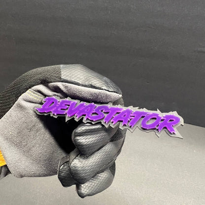 Devastator layered acrylic car badge emblem for muscle truck appearance