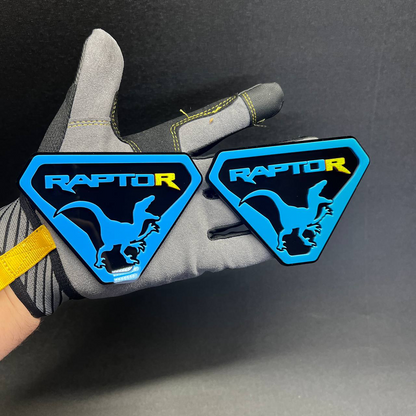 Raptor shield truck Car Badge Fender Emblem, blue black acrylic decal replacement for custom fender and tailgate accents.