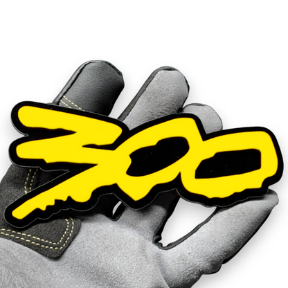 Handmade 300 logo acrylic car badge