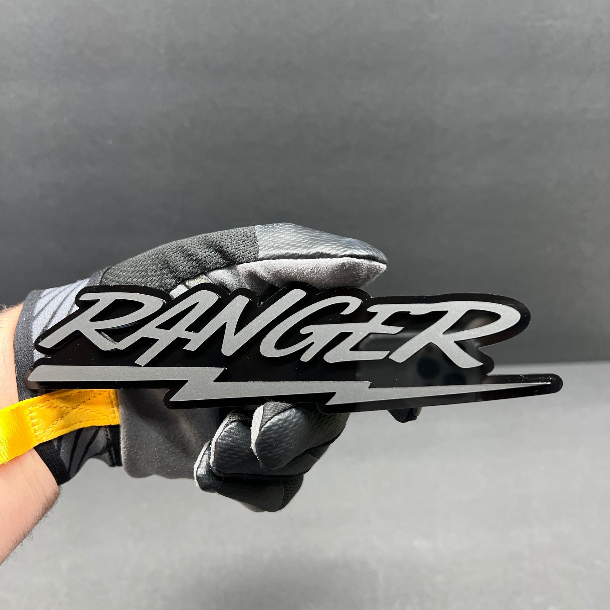 Acrylic Ranger style custom name badge for truck fender tailgate hood decal accessory with layered finish