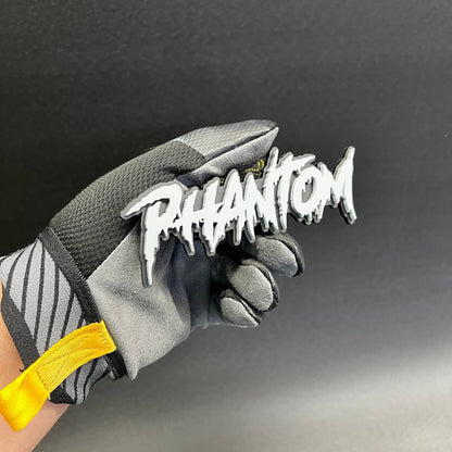 Custom Phantom dripping font acrylic car badge fender emblem in gray and black