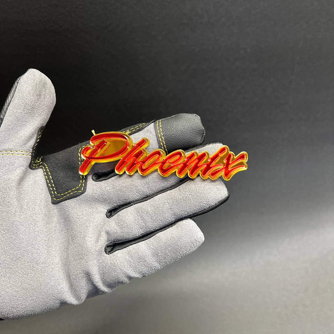 Glossy Phoenix automotive emblem for Jeep, truck, SUV, and offroad style builds.