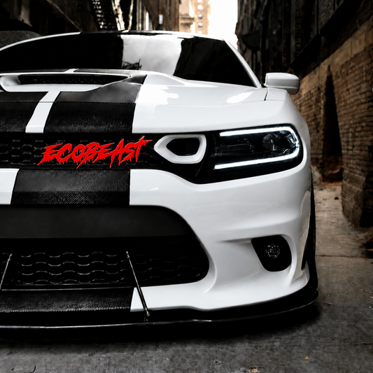 Grille Mount 3D Double Layer Dripping Font - Custom Car Text Badge - Type Your Own