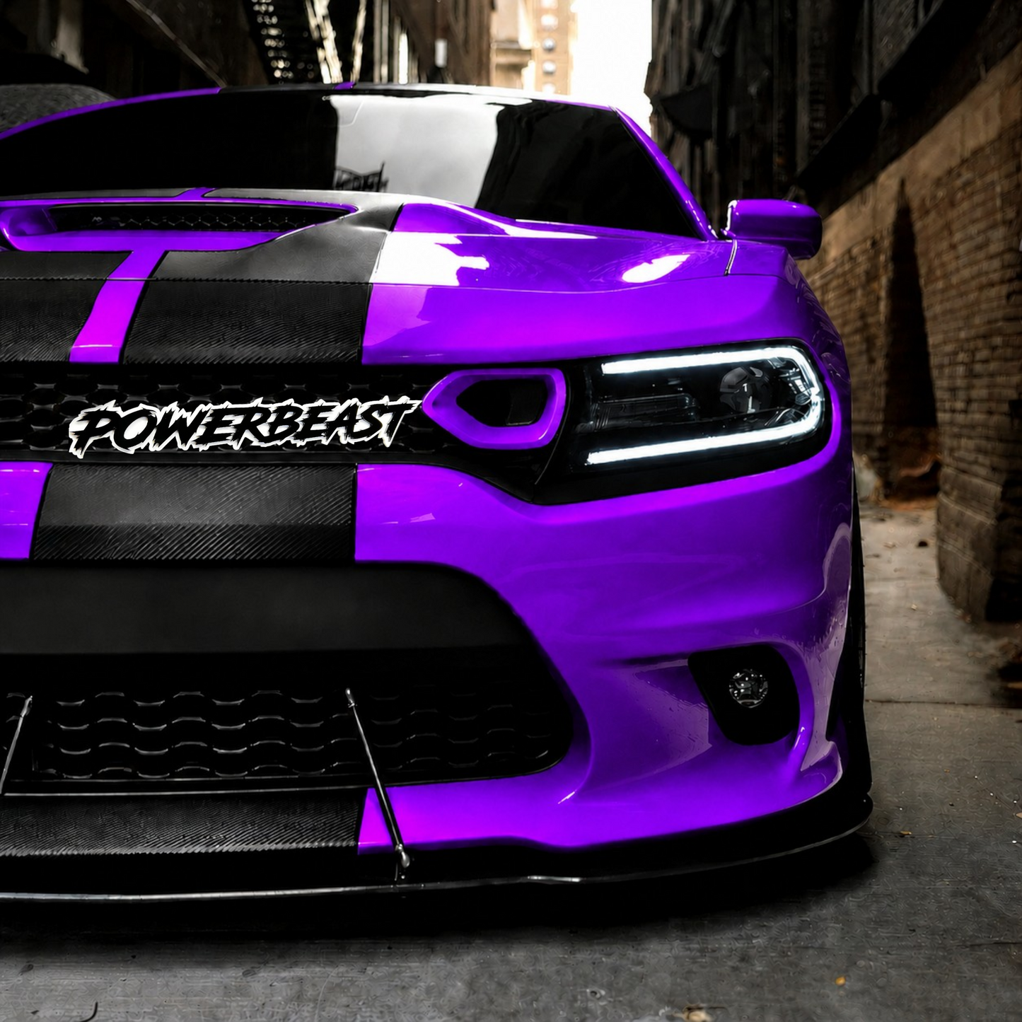 Grille Mount Lightning Font - Double Layer -  Custom 3D - Car Text Badge - Type Your Own