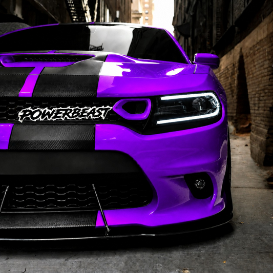 Grille Mount Lightning Font - Double Layer -  Custom 3D - Car Text Badge - Type Your Own