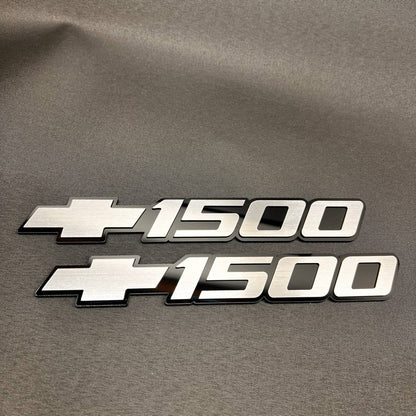 1999-2006 fits Chevy Silver Silverado 1500 Car Badge Emblems Bowtie Logo Name 3pc 15114051 (Copy)