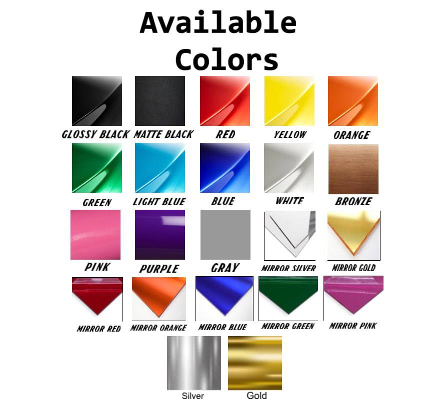 Bronco Script Emblem Badge Pair 2(PC) – Black Acrylic 3D Set Of 2