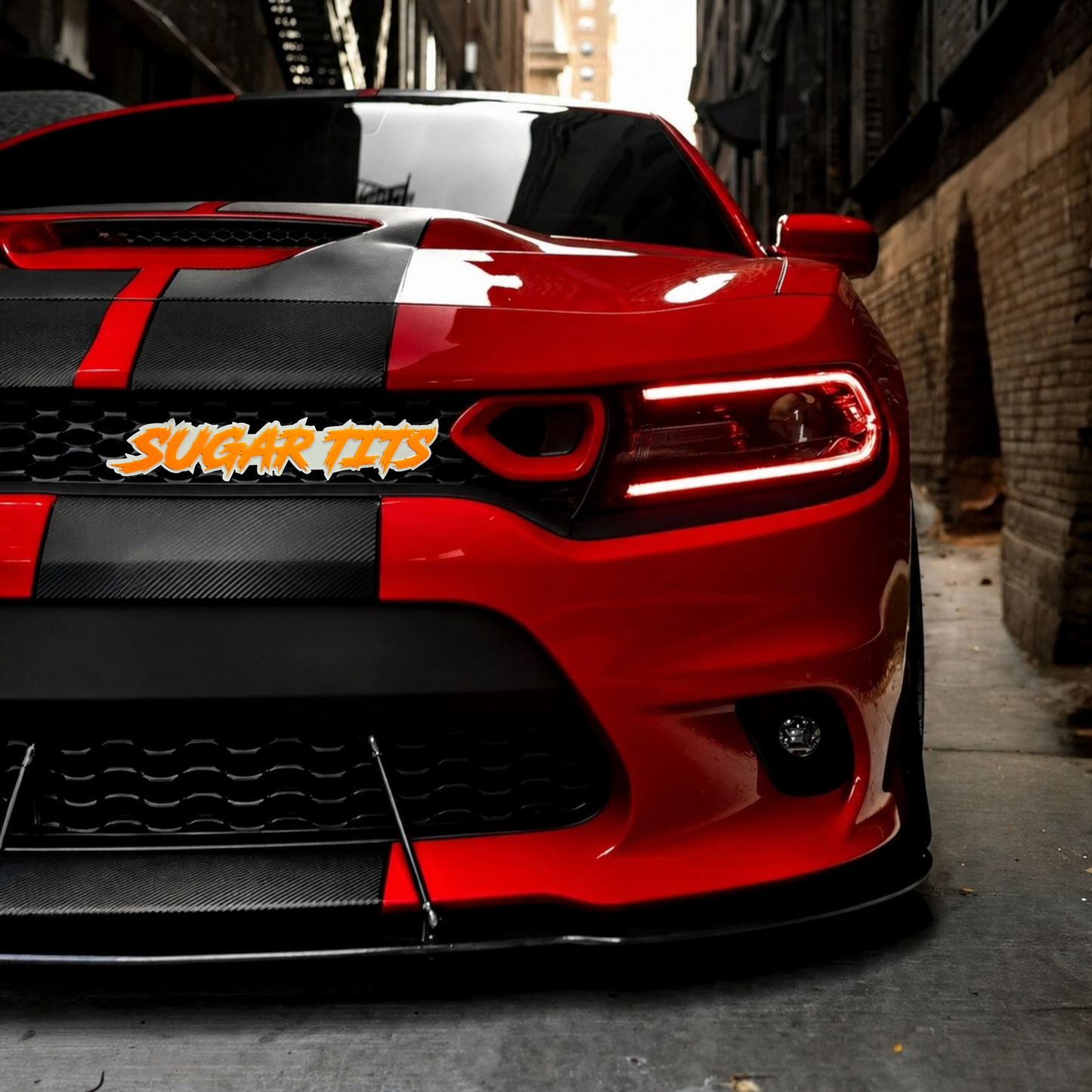 Grille Mount Lightning Font - Double Layer - 3D  Custom Car Text Badge - Type Your Own