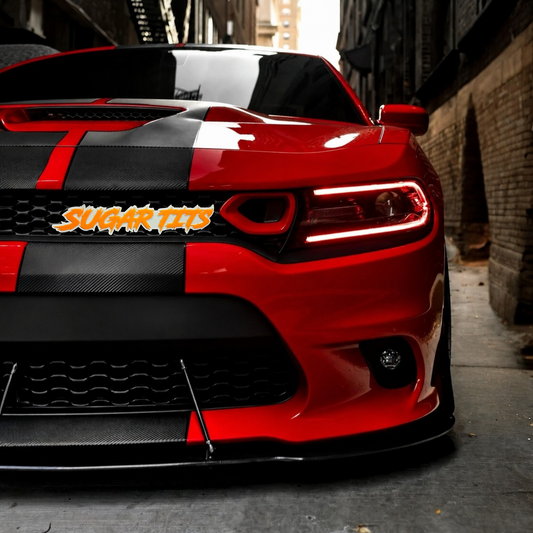 Grille Mount Lightning Font - Double Layer - 3D  Custom Car Text Badge - Type Your Own