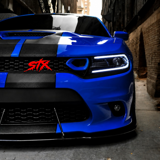 Grille Mount Double Layer  Dripping Font   Custom 3D Car Text Badge - Type Your Own