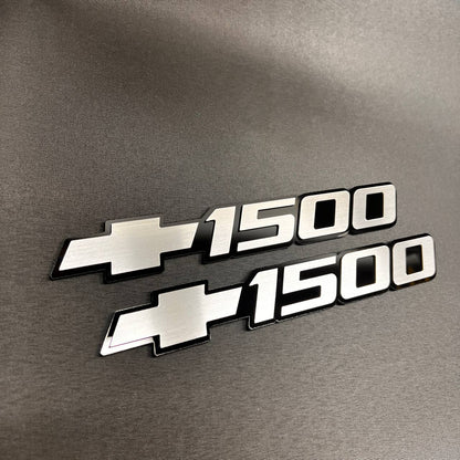 1999-2006 fits Chevy Silver Silverado 1500 Car Badge Emblems Bowtie Logo Name 3pc 15114051 (Copy)