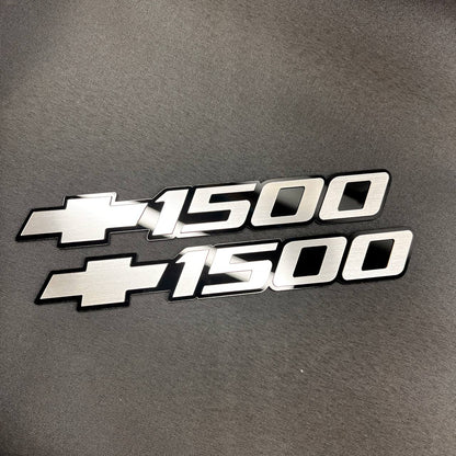 1999-2006 fits Chevy Silver Silverado 1500 Car Badge Emblems Bowtie Logo Name 3pc 15114051 (Copy)