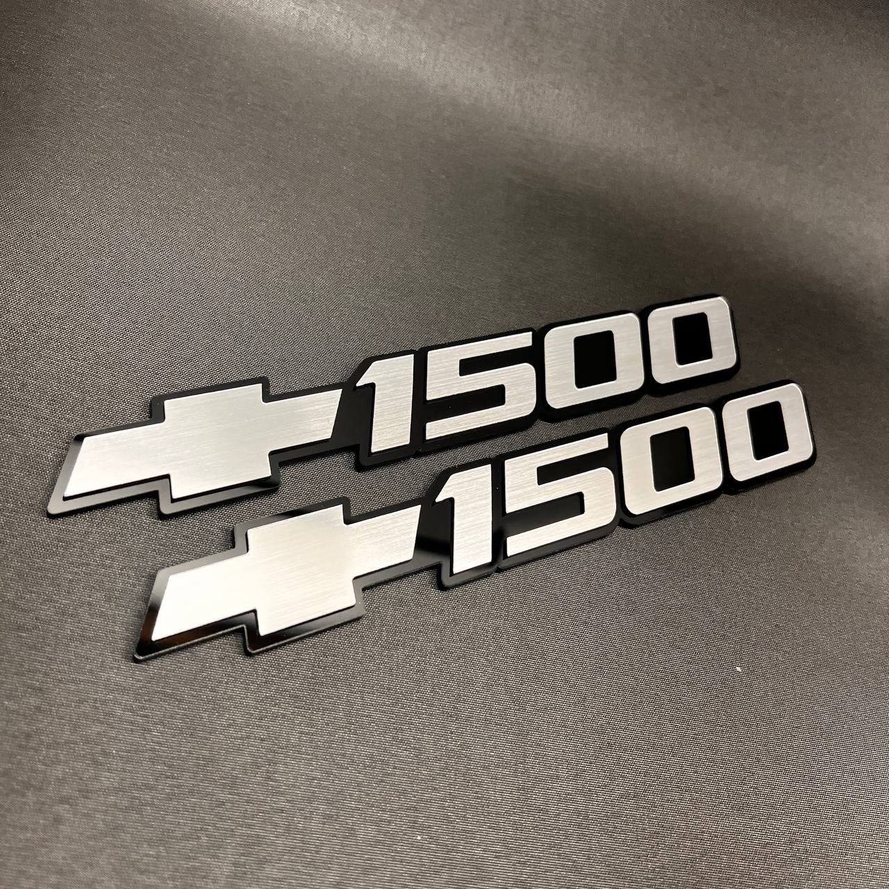 1999-2006 fits Chevy Silver Silverado 1500 Car Badge Emblems Bowtie Logo Name 3pc 15114051 (Copy)