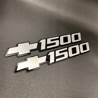 1999-2006 fits Chevy Silver Silverado 1500 Car Badge Emblems Bowtie Logo Name 3pc 15114051 (Copy)