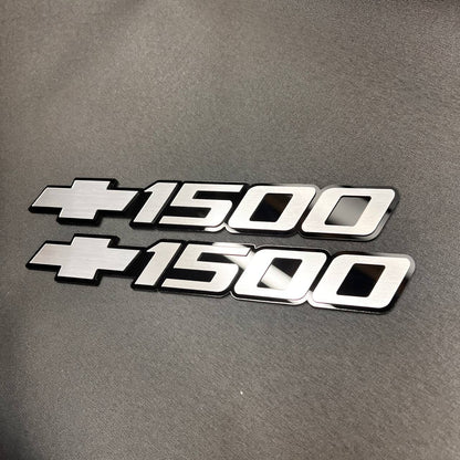 1999-2006 fits Chevy Silver Silverado 1500 Car Badge Emblems Bowtie Logo Name 3pc 15114051 (Copy)