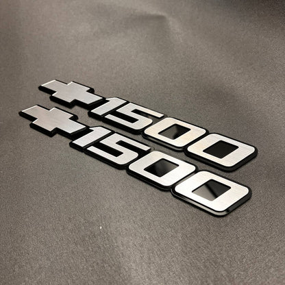 1999-2006 fits Chevy Silver Silverado 1500 Car Badge Emblems Bowtie Logo Name 3pc 15114051 (Copy)