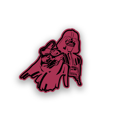 Laser engraved Darth Vader inspired badge for car or truck exterior styling